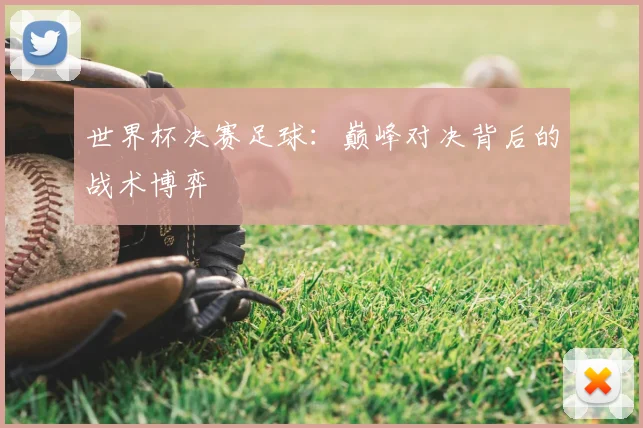世界杯决赛足球：巅峰对决背后的战术博弈